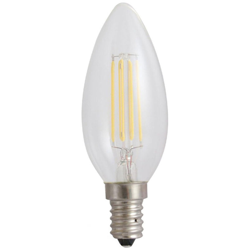 

Lámpara vela cristal Led clara E14 4W 4000°K 460Lm ( WOJ+4332) - Spectrum