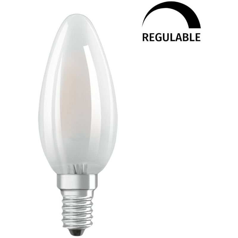 

Lámpara vela cristal Led Retrofit mate regulable E14 6,5W 2700°K 806Lm (Osram 4058075434486)