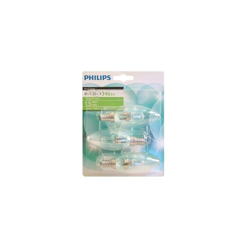

Phillips - Lampara Vela Ecoclassic 28W 3 Unidades E14-346Lm