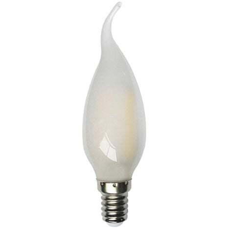 Lámpara vela punta torcida filamento Led Mate E14 4W 2800°K 400Lm (F-BRIGHT 2601915)