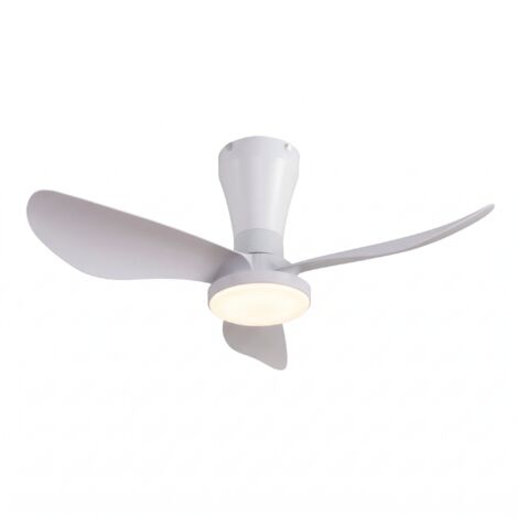 Lámpara Ventilador Techo Blanco 82cm Luz LED