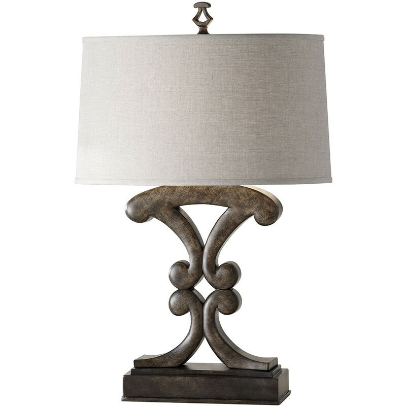 

Lámpara de mesa 1 luz Weathered Black, E27 - Elstead