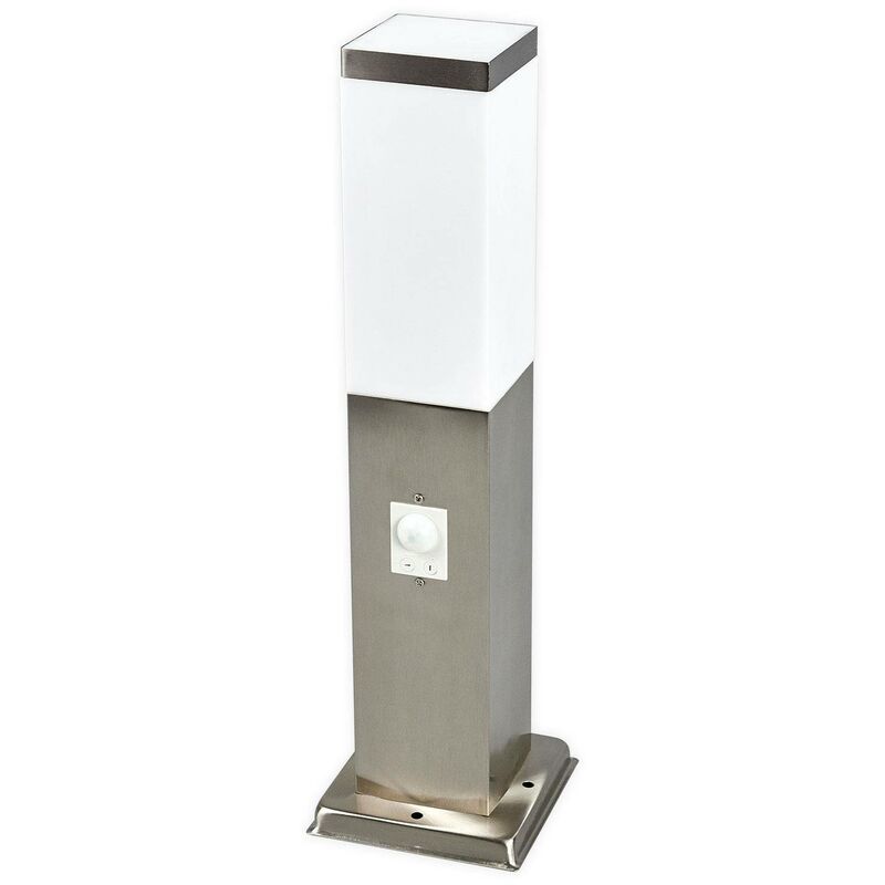 

Lámpara zócalo de acero inox Lorian con sensor