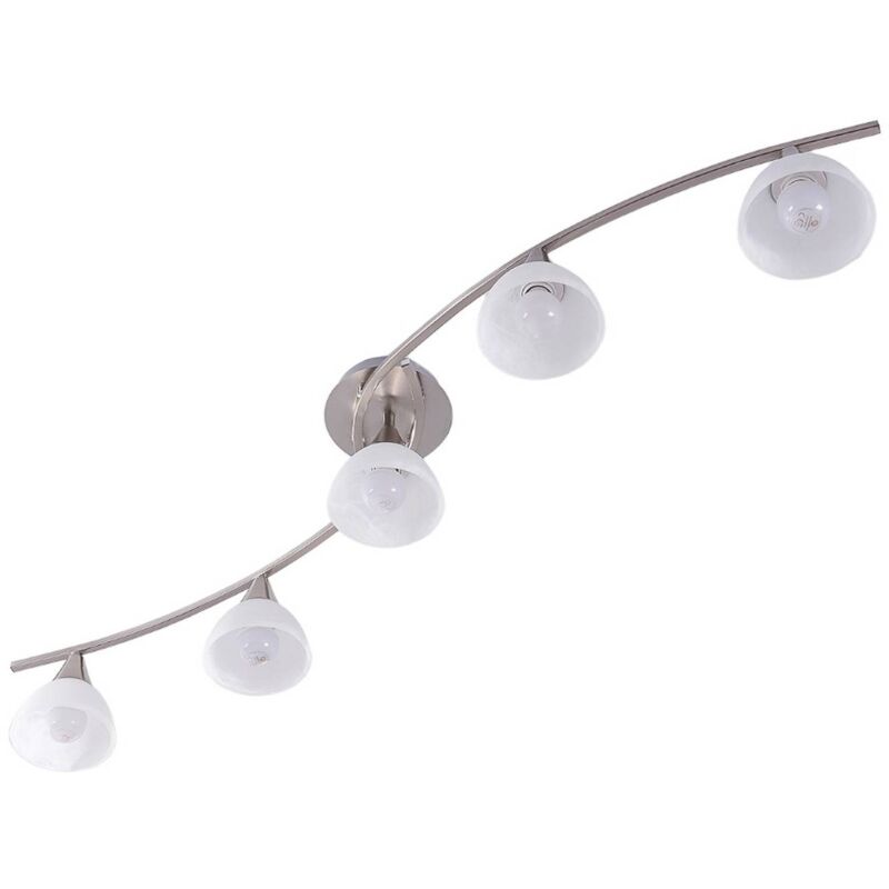 

Lindby - Lámpara LED de techo Della, 5 luces, níquel mate
