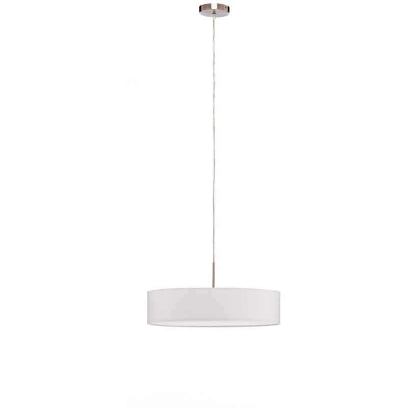 

Lindby - Lámpara LED suspendida Sebatin de tela blanca