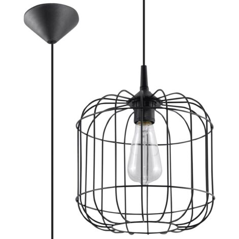Lámparas colgantes Celta negro acero 1xE27  23cm Sollux