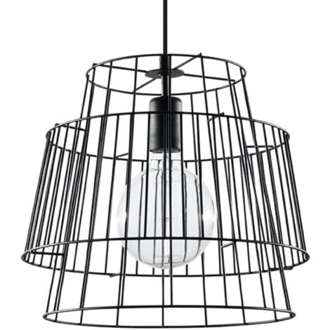Lámparas colgantes Gate negro acero 1xE27  35cm Sollux