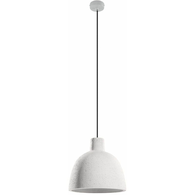 

Lámparas colgantes lámpara colgante de hormigón blanco lámpara de péndulo de comedor foco de techo de diseño de cúpula, 1x E27 máx. 60W, DxH 28x100