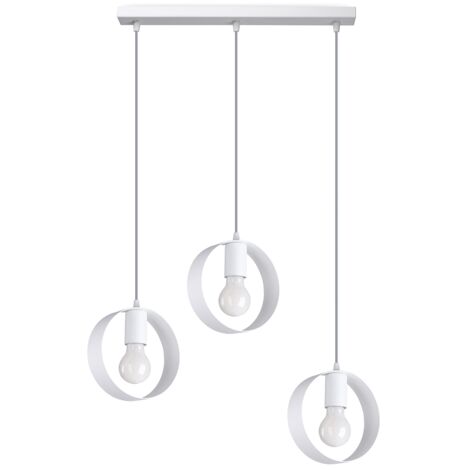 Lámparas colgantes Titran blanco acero 3xE27  56cm Sollux
