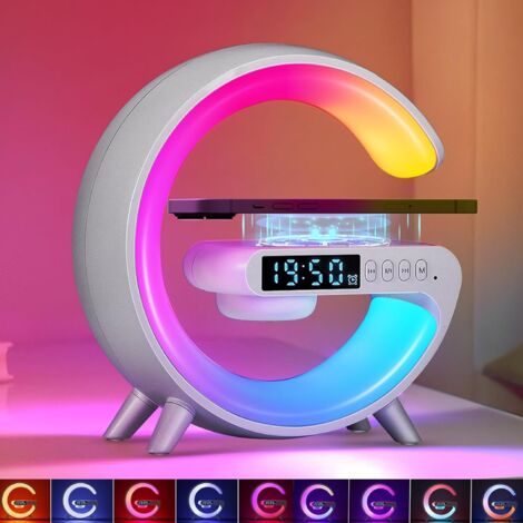 Lámparas de escritorio, lámparas recargables, luces nocturnas regulables con luz ambiental y lámparas de escritorio inalámbricas con altavoces Bluetooth integrados.
