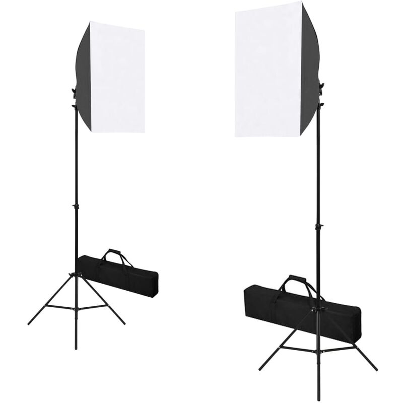 

Lámparas de estudio profesional 2 uds acero negro 40x60 cm
