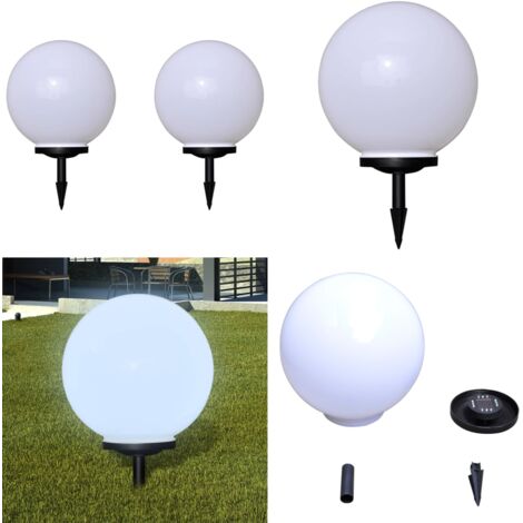 Lámparas de jardín para camino 2 uds con pica de tierra 40 cm - Lámparas de jardín - Iluminación decorativa