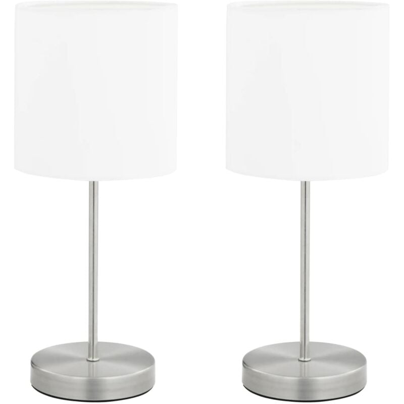 

Lámparas de mesa 2 unidades con botón táctil blanco E14 - Blanco - Vidaxl