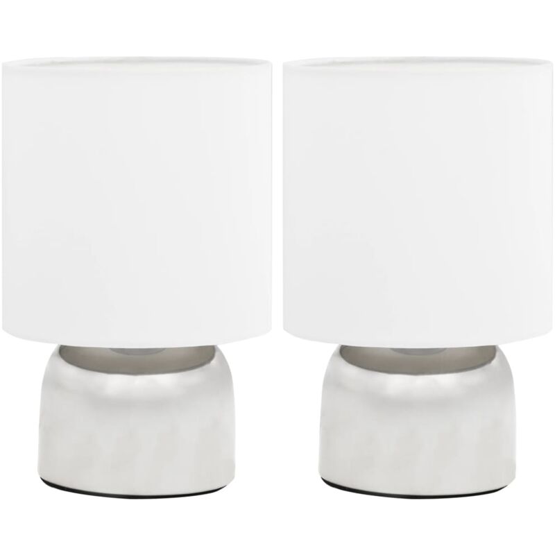 

Lámparas de mesa táctiles 2 unidades blanco E14 - Blanco - Vidaxl