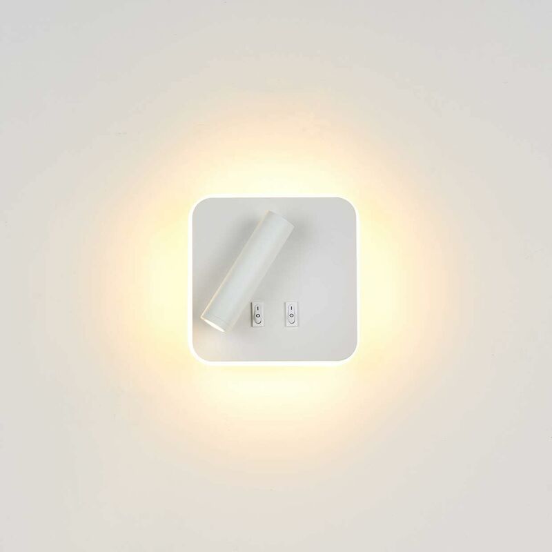 

Litzee - Lámparas de mesita de noche Lámpara de pared, iluminación interior de hotel Lámpara de pared, pasillo Lámpara de pared con interruptor (12W