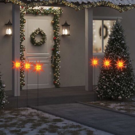 Lámparas de Navidad LED plegables 3 unidades rojo 35 cm vidaXL
