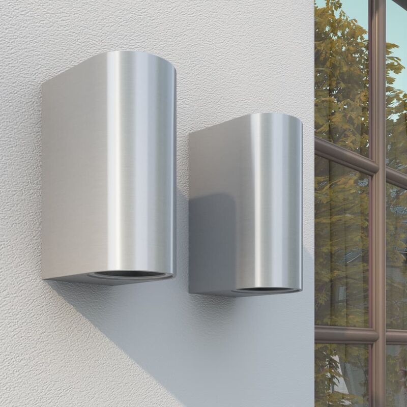 

Lámparas de pared de exterior luz superior e inferior 2 unidades