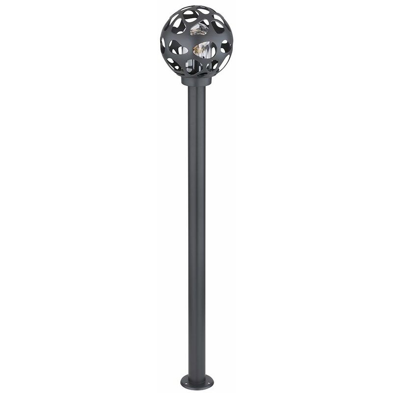 

Lámparas de patio exterior, luces de camino al aire libre, lámpara de exterior, lámpara de pie, bola de acero inoxidable, antracita, 1x E27, H 110