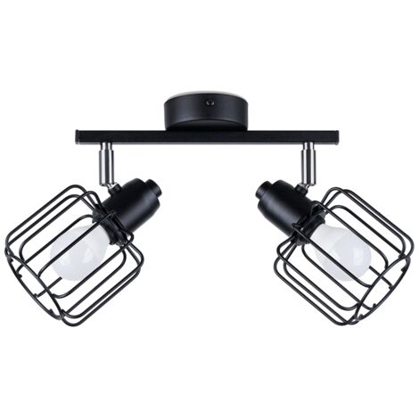 Lámparas de techo Beluci negro acero 2xE14  27cm Sollux
