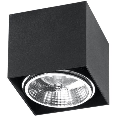 Lámparas de techo Blake negro aluminio 1xGU10/ES111  12cm Sollux