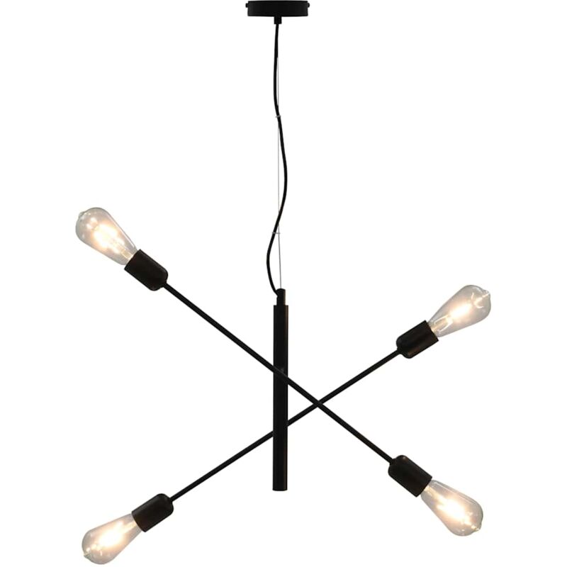 

vidaXL Lámparas de techo con bombillas de filamento 2 W negro E27 - Negro