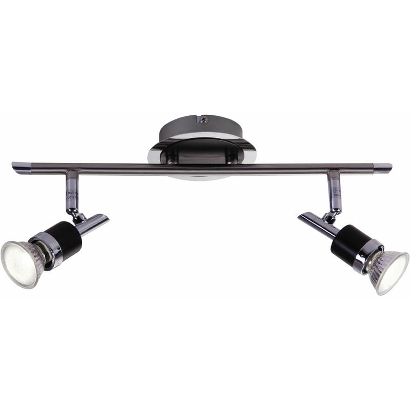 

Globo - Lámpara de techo LED, foco de iluminación, lámpara de diseño, lámpara de techo cromada, focos ajustables para sala de estar, blanco cálido, L