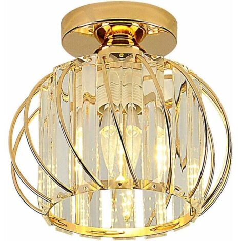 Lámparas de techo de cristal, pequeñas luces LED empotradas para cocina, pasillo, comedor, sala de estar, bar (doradas)