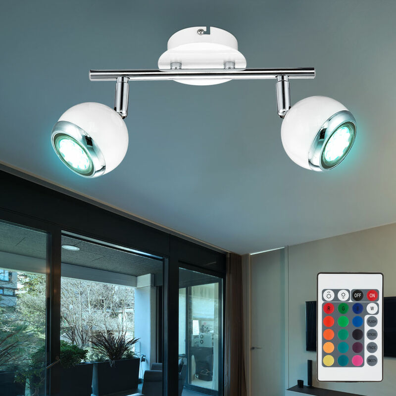 

Lámpara de techo LED de cromo para pared de cocina, atenuador ajustable en un juego que incluye fuente de luz LED RGB