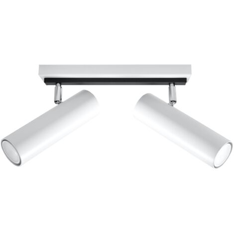 Lámparas de techo Direzione blanco acero 2xGU10  30cm Sollux