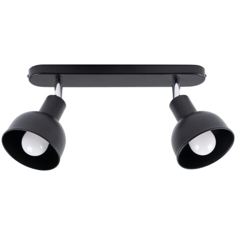 Lámparas de techo Elba negro acero 2xE27  47cm Sollux