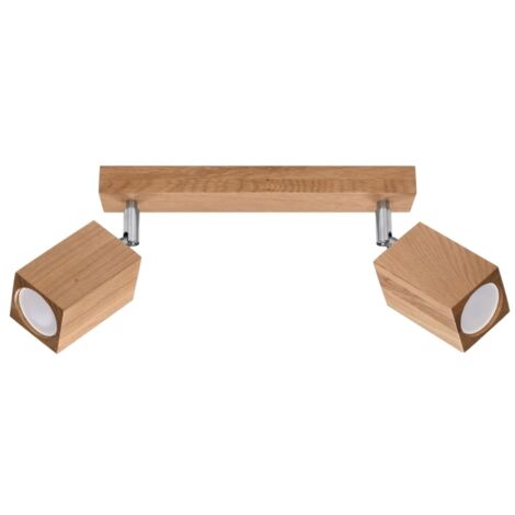 Lámparas de techo Keke roble madera 2xGU10  30cm Sollux