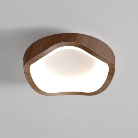 WOTTES Lamparas de Techo LED Vintage Plafon Techo Metal Luz Pláfon Redondo para Dormitorio Salón Cocina - Luz Blanca Fría