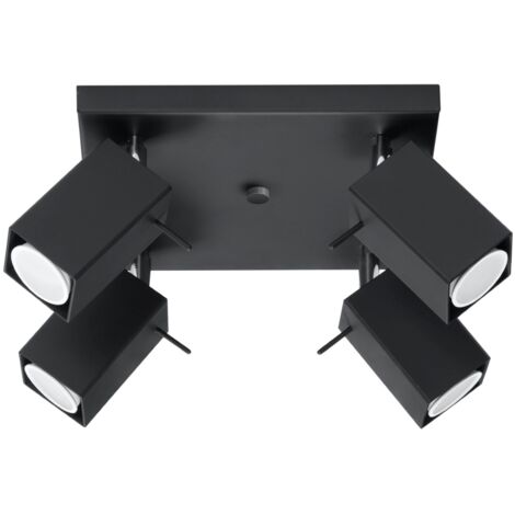 Lámparas de techo Merida negro acero 4xGU10  25cm Sollux
