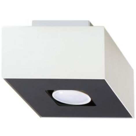 Lámparas de techo Mono blanco negro acero 1xGU10 14cm Sollux