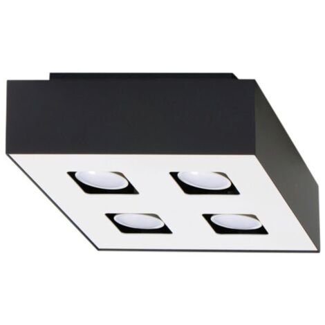 Lámparas de techo Mono blanco negro acero 4xGU10  24cm Sollux
