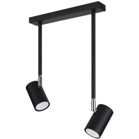 Lámparas de techo Norano negro acero 2xGU10  30cm Sollux