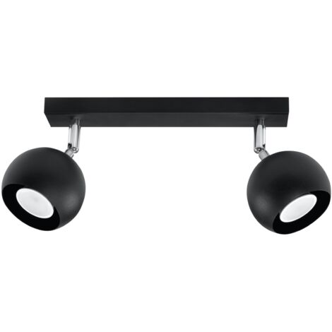 Lámparas de techo Oculare negro acero 2xGU10  30cm Sollux
