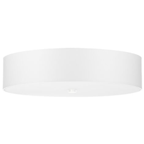 Lámparas de techo Skala blanco tela/vidrio/acero 5xE27  50cm Sollux