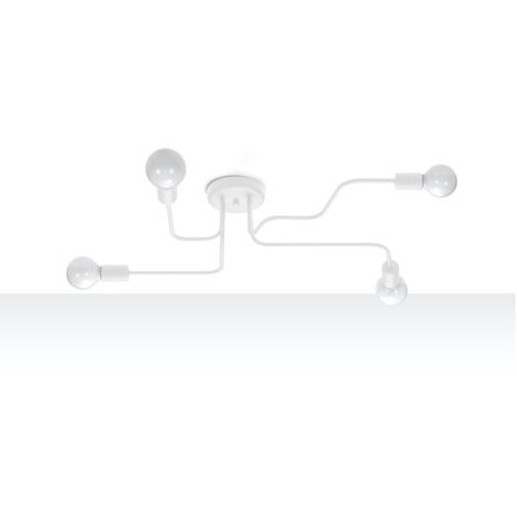 Lámparas de techo Vector blanco acero 4xE27  78cm Sollux