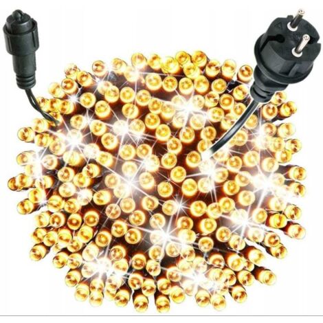LÁMPARAS LED 300 DIODOS BLANCO CÁLIDO CON EFECTO FLASH - LUCES DECORATIVAS 22M CON CONECTOR