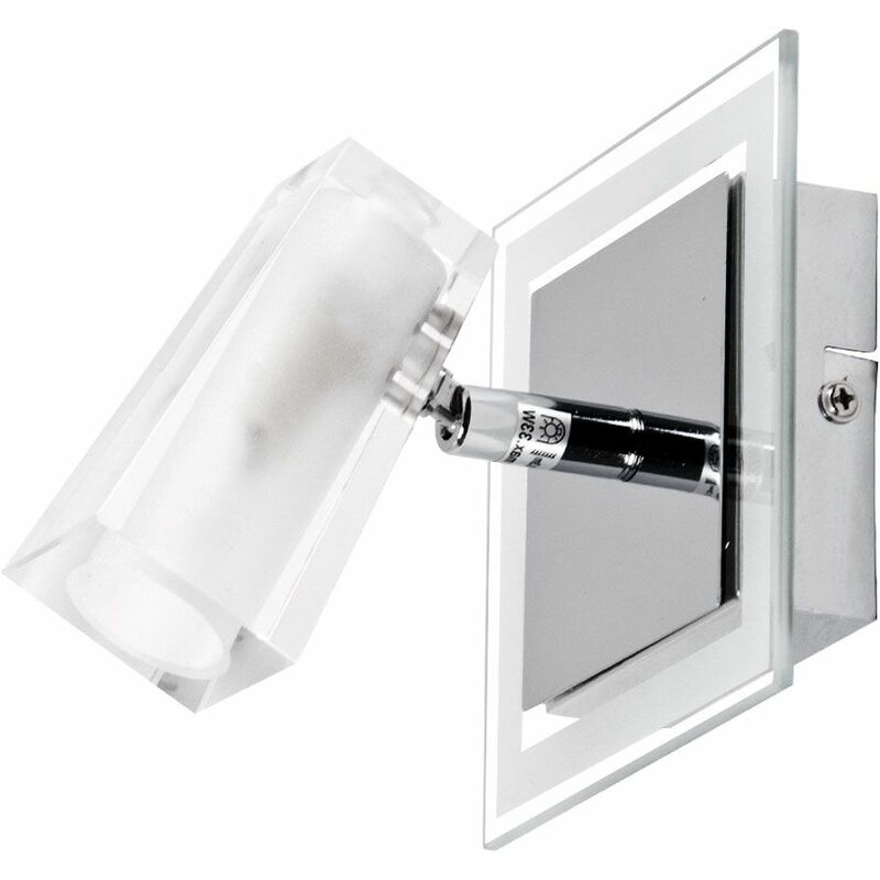 

Aplique de pared cubo de vidrio giratorio G9 Brilliant FROST G57211 / 15