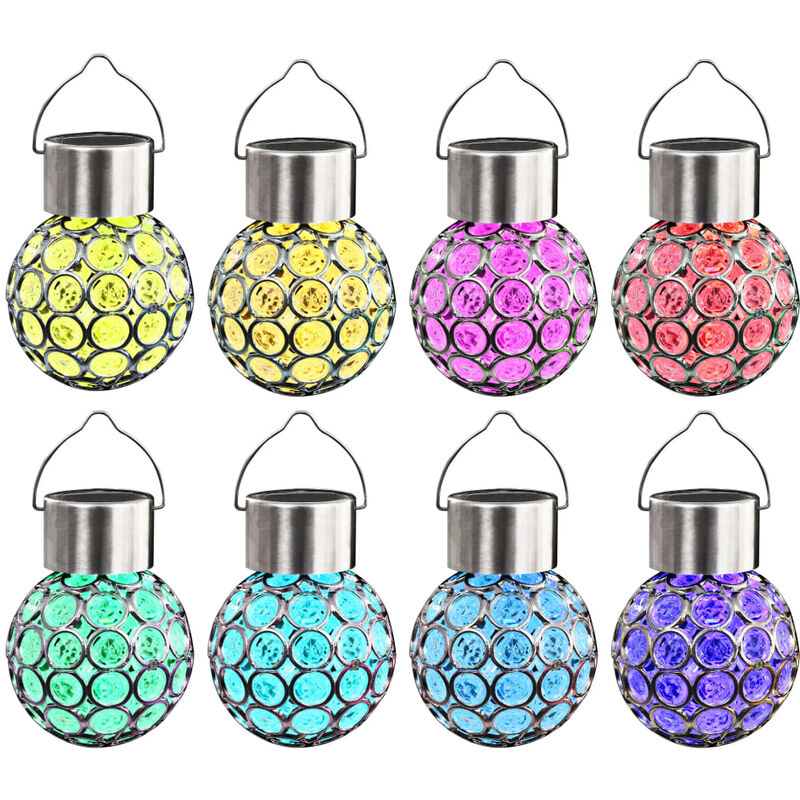 

Lámparas solares colgantes 8 unidades LED RGB