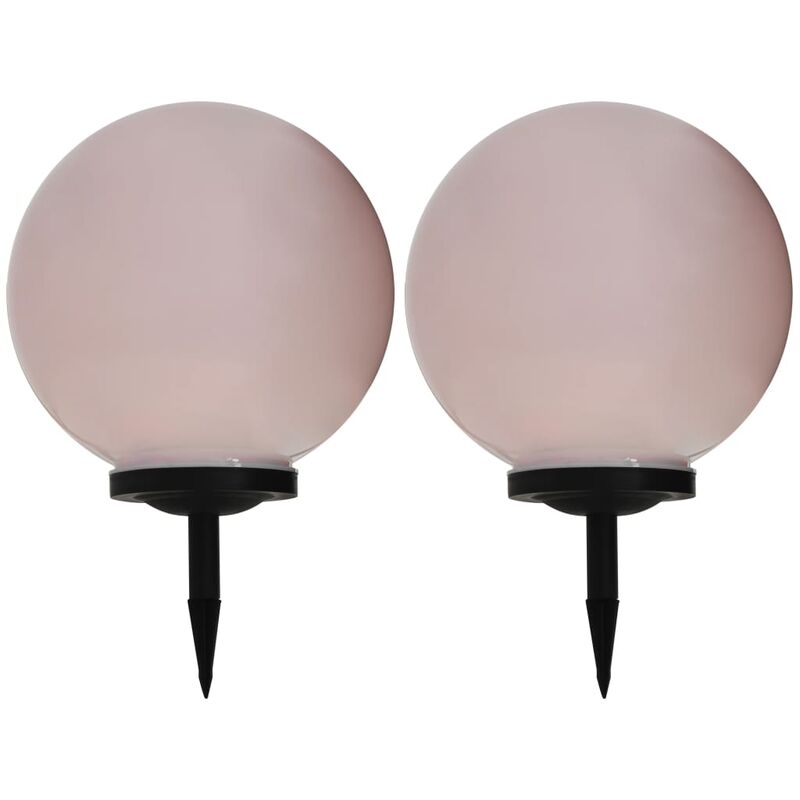 

Lámparas solares LED de exterior 2 unidades esféricas 40 cm RGB