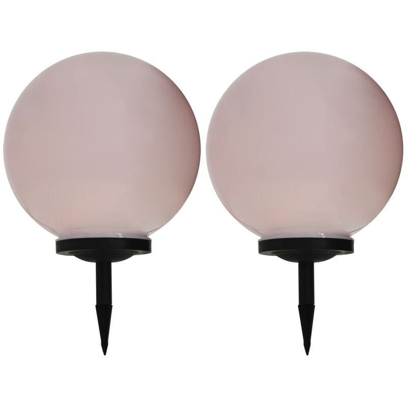 

Lámparas solares LED de exterior 2 unidades esféricas 40 cm RGB