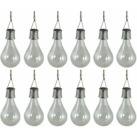 Lámparas solares LED de fiesta 12 uds. transparente 95220 Luxform - Transparente