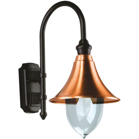 LAMPARO Applique Mur Ext. IP44 IK07 cuivré noir E27 100W max. Lpe non incl ARIC 3083