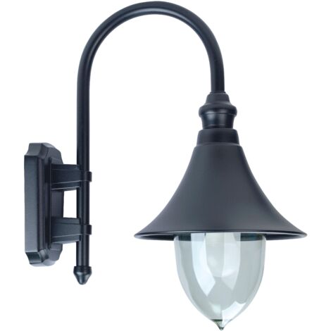 LAMPARO Applique Mur Ext. IP44 IK07 noir E27 100W max. Lpe non incl. ARIC 3081