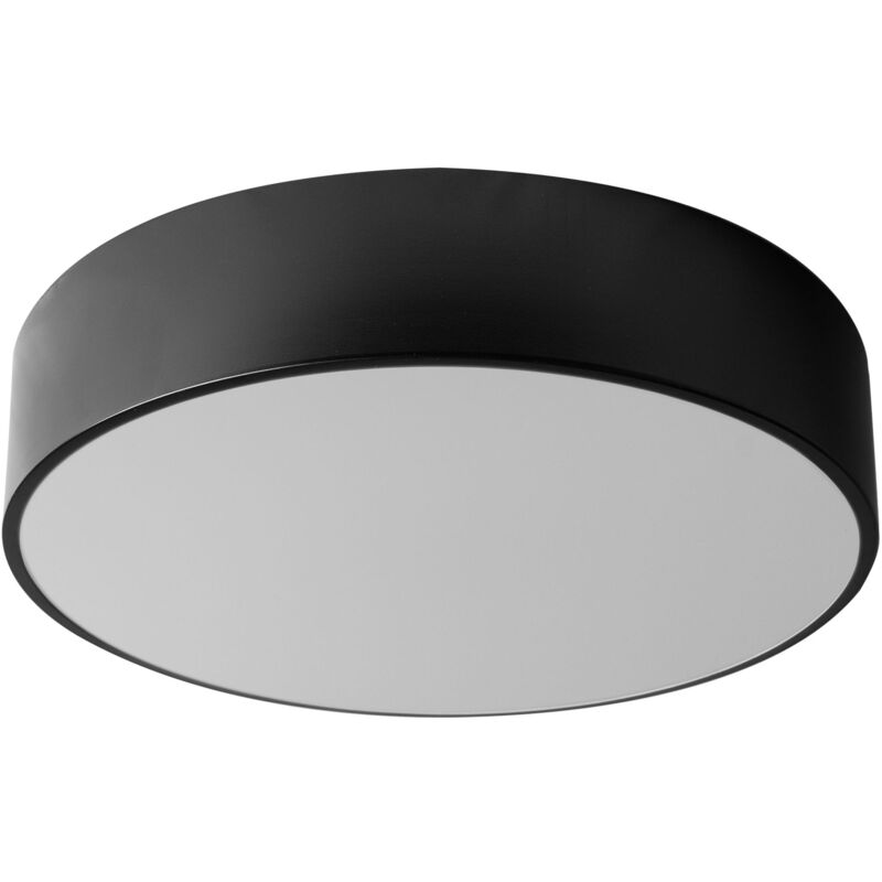 Toolight - plafonnier APP642-3C rond noir 40X8 cm 4-POINTS de lumière E27
