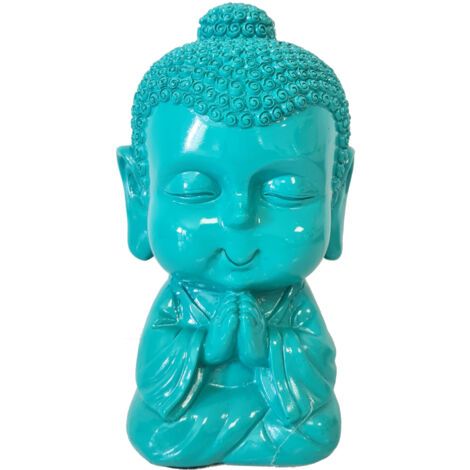 Lampe 8 LED USB bouddha Bleu 13 cm