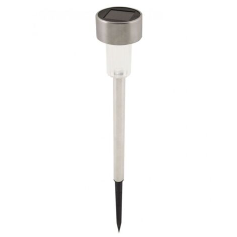 Lampe A  A nergie solaire LED Velamp H 37cm avec capteur crA pusculaire et pointe 1 pile AAA 1,2V 1000 mAh Ni-Mh lampes incluses Lampe de jardin extA rieur